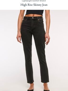 High-Rise Grey Abercrombie & Fitch Jeans